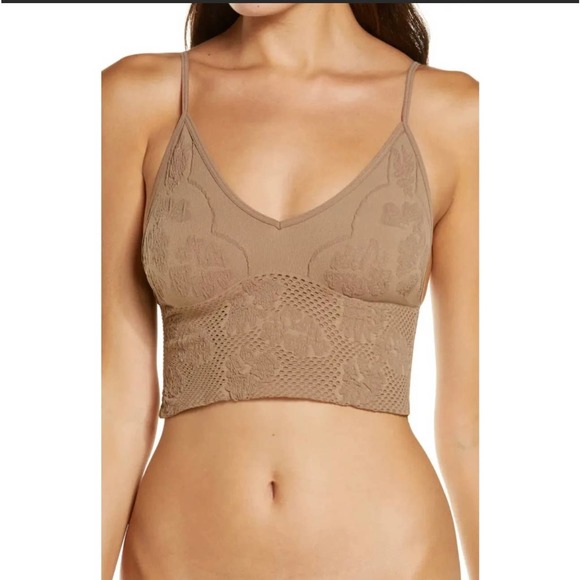 Free People Other - Free People Intimately Candy Seamless Bra Sand Size M/L